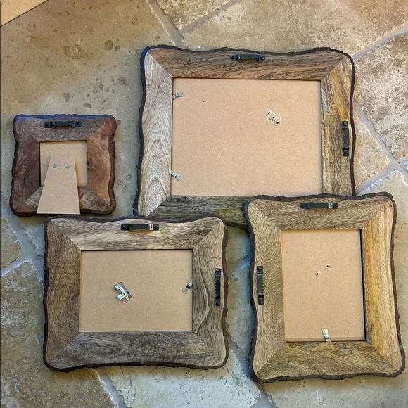 Rustic Brown Wooden Picture Frame Set - Picture 6 of 7